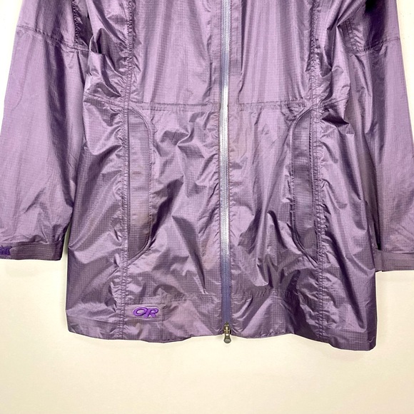 Outdoor Research Helium Rambler Jacket Women’s Size M Raincoat Seam Sealed Hood - Picture 4 of 11